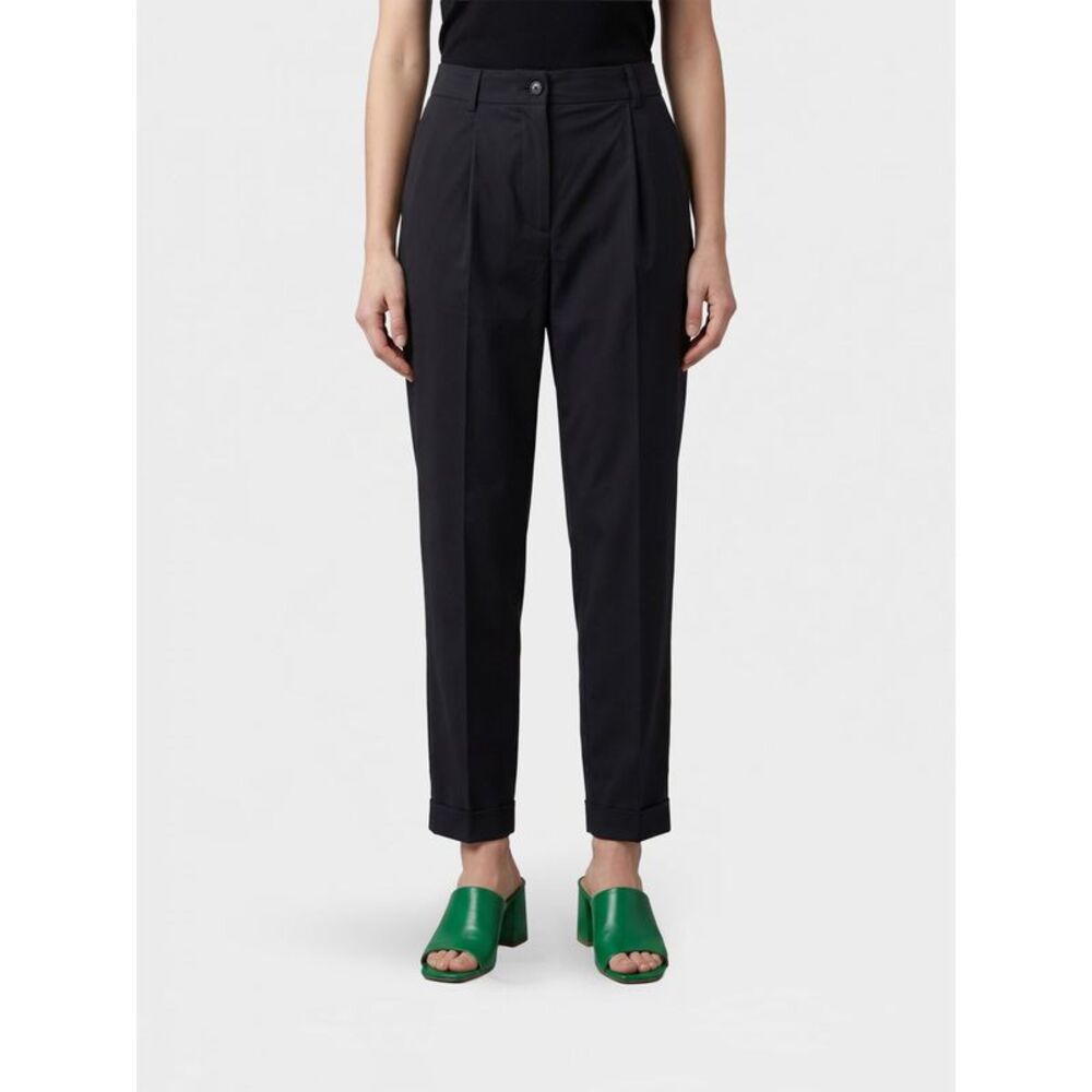 Kiton Women Cotton Blend Tailored Trousers Kiton